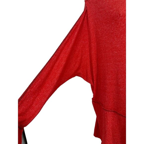 Free People We The Free Long Sleeve Londontown Oversized Asymmetrical Top Size M - Picture 13 of 13